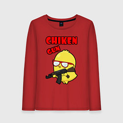 Женский лонгслив Chicken machine gun