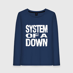 Лонгслив хлопковый женский SoD - System of a Down, цвет: тёмно-синий