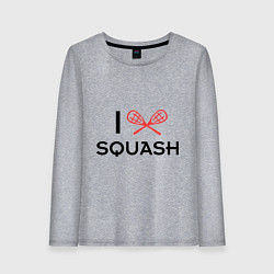 Лонгслив хлопковый женский I Love Squash, цвет: меланж