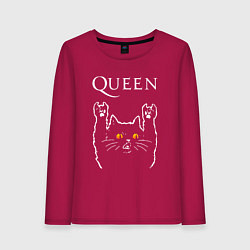 Женский лонгслив Queen rock cat