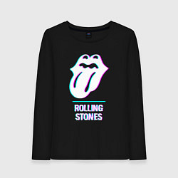 Женский лонгслив Rolling Stones glitch rock