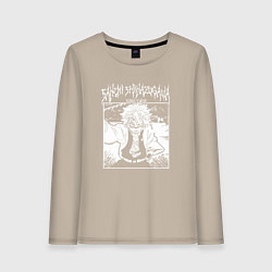 Лонгслив хлопковый женский Санеми шинадзугава - столп ветра, цвет: миндальный