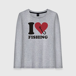 Женский лонгслив I love fishing