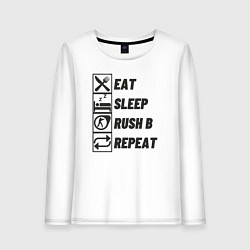 Женский лонгслив Eat sleep rush b