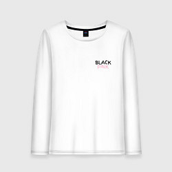 Лонгслив хлопковый женский Граффити BlackPink - мини, цвет: белый