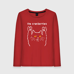 Лонгслив хлопковый женский The Cranberries rock cat, цвет: красный