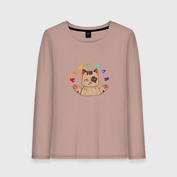 Женский лонгслив Котик душнила