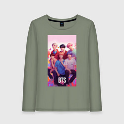 Женский лонгслив BTS art anime style