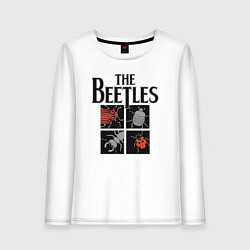 Лонгслив хлопковый женский Beetles, цвет: белый