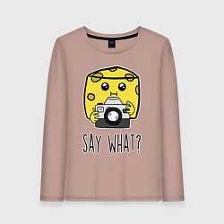 Женский лонгслив Cheese photographer