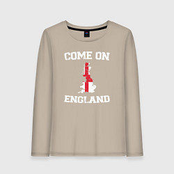 Лонгслив хлопковый женский Come on England, цвет: миндальный