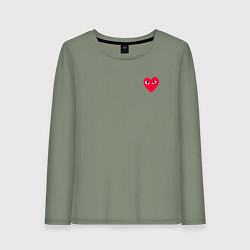 Женский лонгслив Сердце с глазами