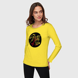 Лонгслив хлопковый женский Stray Kids logo, цвет: желтый — фото 2