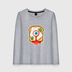 Женский лонгслив Завтрак хэллоуин яичница глазунья