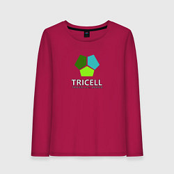 Лонгслив хлопковый женский Tricell Inc, цвет: маджента