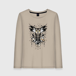 Женский лонгслив Сова викинга