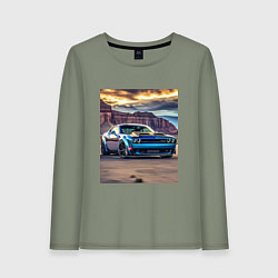 Женский лонгслив Авто Додж Челленджер