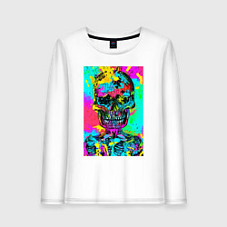 Женский лонгслив Cool skull - pop art - vogue