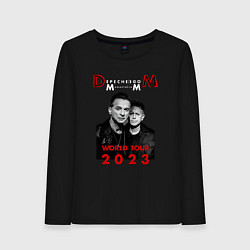 Лонгслив хлопковый женский Depeche Mode 2023 Memento Mori - Dave & Martin 09, цвет: черный
