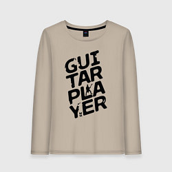 Женский лонгслив MoMo - Guitar player черный