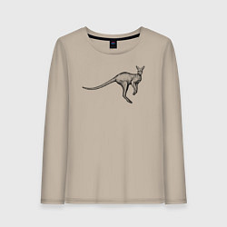 Женский лонгслив Кенгуру в прыжке