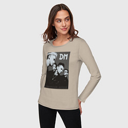 Лонгслив хлопковый женский Depeche Mode 90 Violator, цвет: миндальный — фото 2