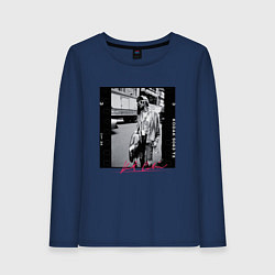 Лонгслив хлопковый женский Kurt Cobain - The Last Session, цвет: тёмно-синий
