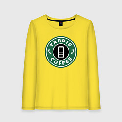 Женский лонгслив Tardis coffee