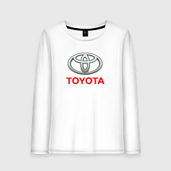 Лонгслив хлопковый женский Toyota sport auto brend, цвет: белый