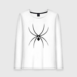Женский лонгслив Черный паук минимал