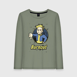 Женский лонгслив Burnout - vault boy