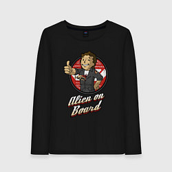 Лонгслив хлопковый женский Fallout - vault girl, цвет: черный