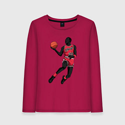 Лонгслив хлопковый женский Retro Jordan, цвет: маджента