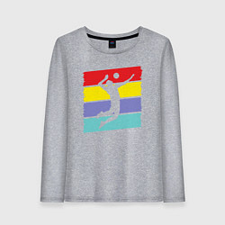 Женский лонгслив Bright volleyball