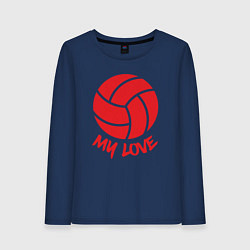 Женский лонгслив Volleyball my love