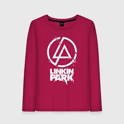 Лонгслив хлопковый женский Linkin Park - white, цвет: маджента