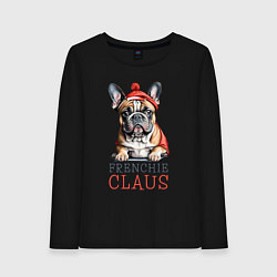 Женский лонгслив Французский новогодний бульдог