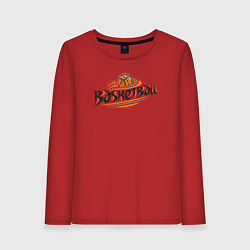 Лонгслив хлопковый женский Dream basketball, цвет: красный