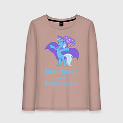 Лонгслив хлопковый женский Величие и могущество Трикси, цвет: пыльно-розовый