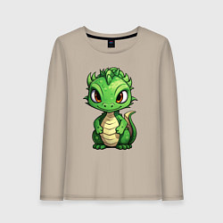 Женский лонгслив Маленький дракон 2024