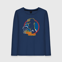 Лонгслив хлопковый женский Пивной барон, цвет: тёмно-синий