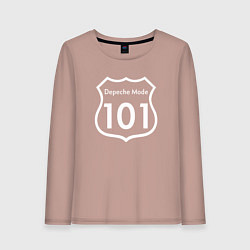 Лонгслив хлопковый женский Depeche Mode - 101, цвет: пыльно-розовый