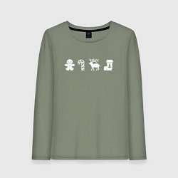 Женский лонгслив New Year Pixel