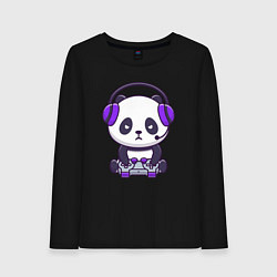 Женский лонгслив Геймер панда