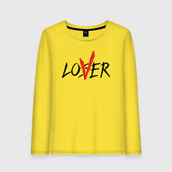 Лонгслив хлопковый женский Loser lover, цвет: желтый