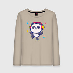 Женский лонгслив Music panda