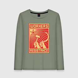 Женский лонгслив Сопротивление рабочих