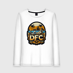 Лонгслив хлопковый женский DFC, цвет: белый