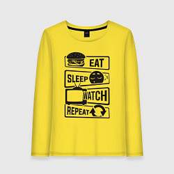 Женский лонгслив Есть спать телик