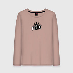 Лонгслив хлопковый женский Felix k-stars, цвет: пыльно-розовый
